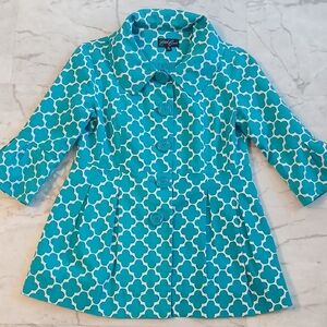 Eden Court Retro Floral Lightweight Jacket Med for Women